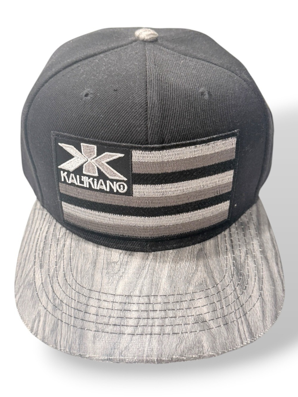 Kali Kianu Black Camo Flag Snapback Hat OSFM NWT